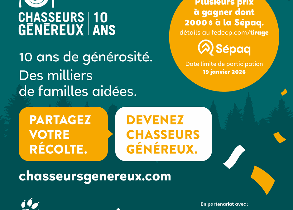 10 ans de générosité : les chasseurs du Québec à la rescousse de la faim